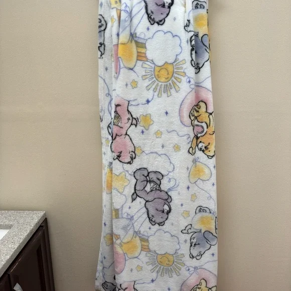 Care Bears White and Purple Twin sized throw blanket with Whimsical Design - Picture 2 of 3